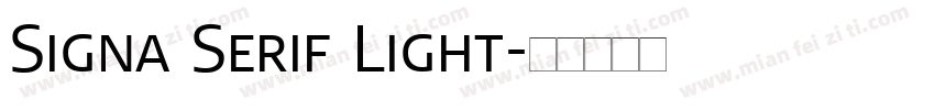 Signa Serif Light字体转换
